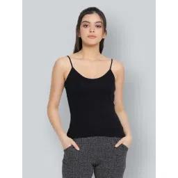 Lyra Black Cotton Plain Camisole-picture-37
