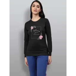 Lyra Black Cotton Printed Sweatshirt-picture-41