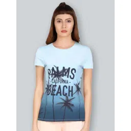 Lyra Blue Cotton Printed T-Shirt-picture-21