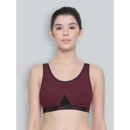 Lyra Brown Cotton Sports Bra-picture-34