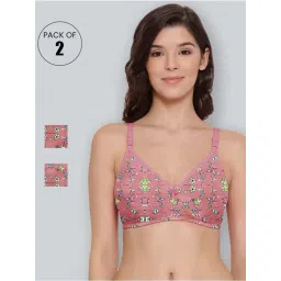 Lyra Coral Cotton Printed T-Shirt Bras - Pack Of 2-picture-37
