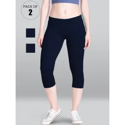 Lyra Navy Cotton Capris - Pack Of 2-picture-35