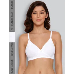 LYRA Pack Of 2 Combed Cotton Seamless Cross Over Moulded Bra-picture-33