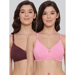 LYRA Pack Of 2 Combed Cotton Seamless Moulded Encircled Bra-picture-17