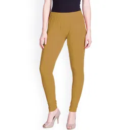 LYRA Women Beige Solid Churidar Length Leggings-picture-36