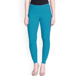 LYRA Women Blue Solid Ankle Length Leggings-picture-41