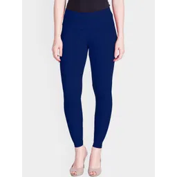 LYRA Women Blue Solid Ankle Length Leggings-picture-43