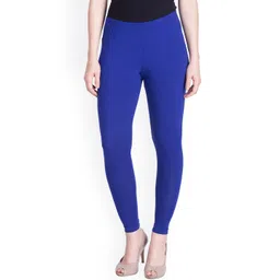 LYRA Women Blue Solid Ankle Length Leggings-picture-40