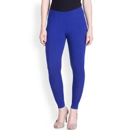 LYRA Women Blue Solid Ankle Length Winter Leggings-picture-46