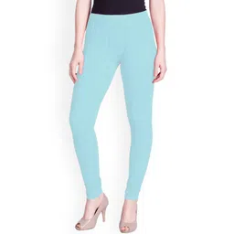 LYRA Women Blue Solid Churidar-Length Leggings-picture-18