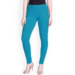 LYRA Women Blue Solid Churidar-Length Leggings-picture-28