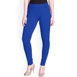 LYRA Women Blue Solid Churidar Length Leggings-picture-23