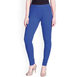 LYRA Women Blue Solid Churidar Length Leggings-picture-20