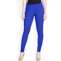 LYRA Women Blue Solid Churidar Length Leggings image 1