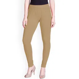 LYRA Women Brown Solid Churidar Length Leggings-picture-28