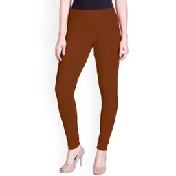 LYRA Women Brown Solid Churidar Length Leggings-picture-39