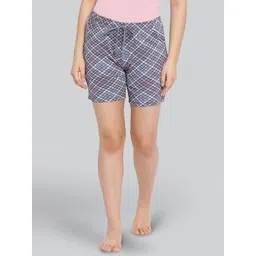 LYRA Women Checked Cotton Lounge Shorts-picture-18