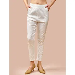 LYRA Women Comfort Mid-Rise Slim Fit Cigarette Trousers-picture-28