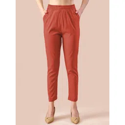 LYRA Women Comfort Regular Fit High-Rise Flat-Front Regular Trousers-picture-23