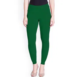 LYRA Women Green Solid Ankle Length Leggings-picture-31