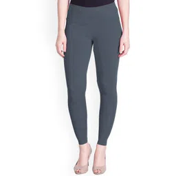 LYRA Women Grey Solid Ankle Length Leggings-picture-12