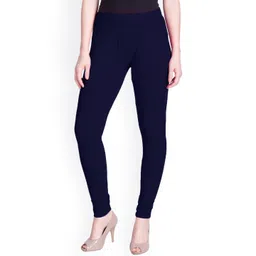 LYRA  Women Navy Blue Solid Churidar length Leggings-picture-33