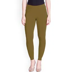 LYRA Women Olive Green Solid Ankle-Length Leggings-picture-21