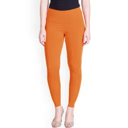 LYRA Women Orange Solid Ankle-Length Leggings-picture-13