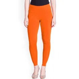LYRA Women Orange Solid Ankle-Length Leggings-picture-40