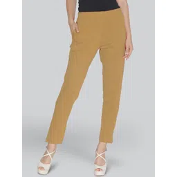 LYRA Women Original Mid-Rise Plain Cigarette Trousers-picture-16