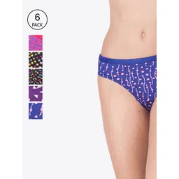 LYRA Women Pack Of 6 Assorted Printed Cotton Bikini Briefs-picture-24