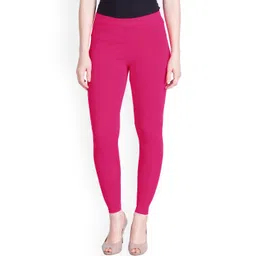 LYRA Women Pink Solid Ankle Length Leggings-picture-24