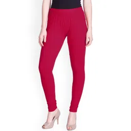 LYRA Women Pink Solid Churidar Length Leggings-picture-39