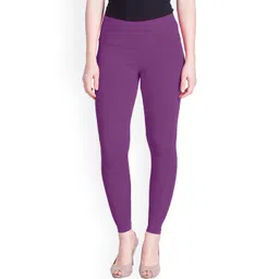 LYRA Women Purple Solid Ankle Length Leggings-picture-26