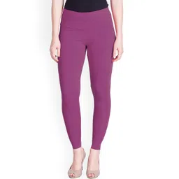 LYRA Women Purple Solid Ankle-Length Leggings-picture-22