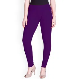 LYRA Women Purple Solid Churidar Length Leggings-picture-20