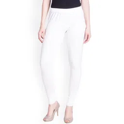 LYRA Women White Solid Churidar Length Leggings-picture-32