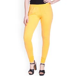 LYRA Women Yellow Solid Churidar Length Leggings-picture-11