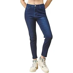 lyra Women's Mid-Rise Slimfit Ankle Length Jeans|Stretchable Fabric for Comfort|Trendy & Stylish Denim|Size - 28-picture-29