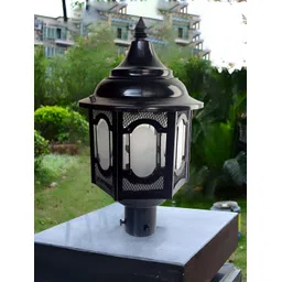Lyse Decor Black & White Textured Outdoor Pillar Lamp-picture-29