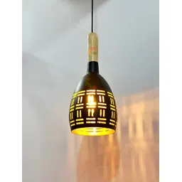 Lyse Decor Black Textured Cylinder Shape Aluminium Ceiling Lamp-picture-25