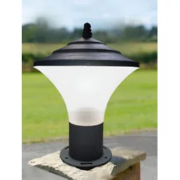 Lyse Decor Grey & White Textured Outdoor Pillar Lamp-picture-27