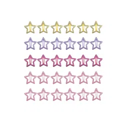 LYTIX Girls Set Of 12 Star Shape Embellished Tic Tac Hair Clips-picture-15