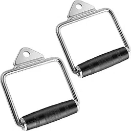 M A sports D Shaped Handle with Rubber Grip (1 Pair) | Rowing Machine Handle Set Multi-Training Bar-picture-11