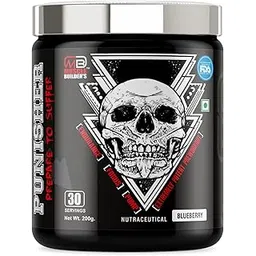 M B Muscle Builder's Punisher Pre Workout Powder Sports Nutrition Supplement for Men & Women - Caffeine, L-Citrulline, Creatine Monohydate & Beta Alanine Blend for Energy, Focus & Pumps [30 Servings, Blueberry]-picture-19