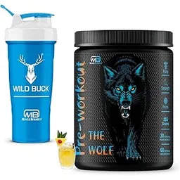 M B Muscle Builder's The Wolf Pre Workout Supplement with Creatine Monohydrate, L-Arginine, Beta-Alanine, Caffeine Anhydrous - For Men & Women [30-60 Servings, Pina Colada, 255g] With Free Shaker-picture-16