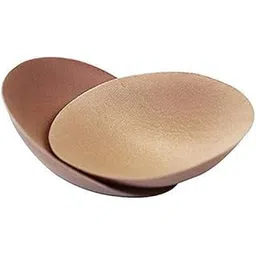 m fabrics Beige Bra Pads Removable Cotton Cups Inserts Bust Enhancer for Girls/Women for Dresses/Kurti/Bra (1 Pair) (Beige) - Size-picture-14
