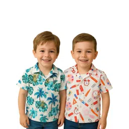 M J Fashion Unisex Kids Premium Printed Casual Shirt-picture-20