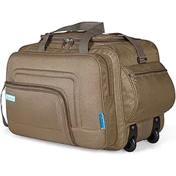 m medler Aquiver Nylon 55 litres Waterproof Strolley Duffle Bag- 2 Wheels - Luggage Bag (Beige)-picture-30
