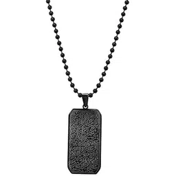 m men style Ayatul Kursi Engraving Arabic Islamic Necklace Stainless Steel Engraved Rectangular Jewelry Tag Necklace Women Men Jewelry Rose Gold Spn202540-picture-24